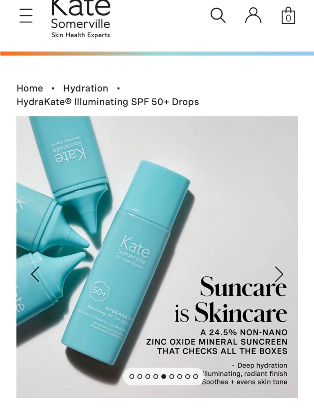 Kate Somerville Hydrakate Illuminating SPF 50+ Drops - NIB - Picture 9 of 12